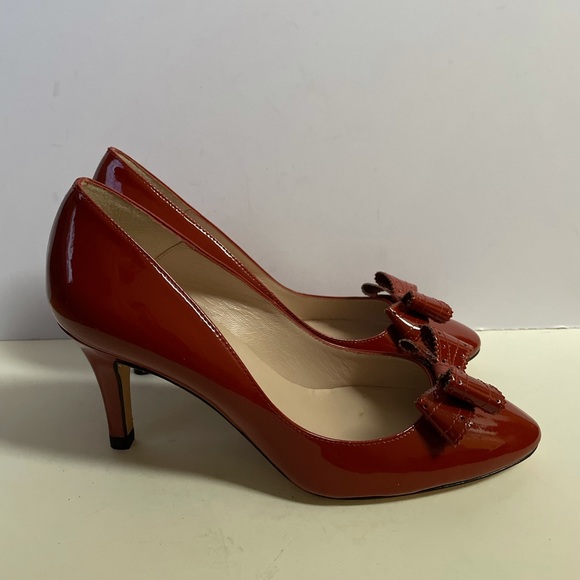 LK Bennett Patent Bow Pumps Size 37.5 - Picture 2 of 6